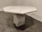 Octogonal Italian White Marble Dining Table, 1970s 5