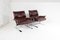 Mid-Century Chrome and Brown Leather Lounge Armchairs by Pieff, Set of 2, Image 19