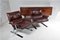 Mid-Century Chrome and Brown Leather Lounge Armchairs by Pieff, Set of 2 7