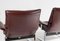 Mid-Century Chrome and Brown Leather Lounge Armchairs by Pieff, Set of 2 13