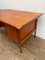 Bureau Mid-Century Marron en Teck avec Tiroirs 3