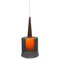 Mid-Century Orange Scandinavian Hanging Lamp, Image 1