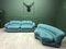 Modular Italian Blue Sofa from Rossi di Albizzate, Set of 3 6