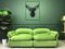 Vintage Italian Green Modular Sofa from Rossi di Albizzate, Set of 2, Image 1