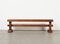 French Rustic Oak Bench, 1920s, Image 1