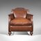 Antique Edwardian Leather Club Chairs, Set of 2, Image 1