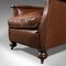 Antique Edwardian Leather Club Chairs, Set of 2 12