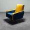 Vintage Blue Velvet Swivel Chair, 1960s, Image 1