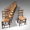 Antique Lancashire Chairs in Beech with Spindle Back Seats, 1910s, Set of 12 7