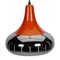 Space Age Orange & Chrome Pendant Lamp 1
