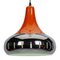 Space Age Orange & Chrome Pendant Lamp 3