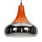 Space Age Orange & Chrome Pendant Lamp 5