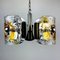 Mid-Century Amber Murano Glass & Chrome Chandelier by Toni Zuccheri for Mazzega, Italy, 1970s, Image 5