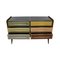 Mid-Century Modern Solid Wood and Colored Glass Sideboard, Italy 5