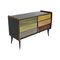 Mid-Century Modern Solid Wood and Colored Glass Sideboard, Italy 3