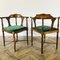 Antique Edwardian Inlaid Mahogany Corner Chairs, 1900s, Set of 2 3