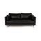 Vida Black Leather Sofa by Rolf Benz 1