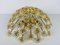 Gilt Brass and Crystal Glass Flush Mount from Palwa, Germany, 1970s, Image 6