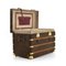 Leather and Brass Trunk with Wooden Lockers from Moynat, Image 1