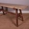 French Bleached Oak Trestle Table, 1860s 2