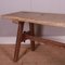 French Bleached Oak Trestle Table, 1860s 3
