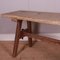 French Bleached Oak Trestle Table, 1860s, Image 3