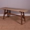 French Bleached Oak Trestle Table, 1860s 6