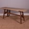 French Bleached Oak Trestle Table, 1860s, Image 6