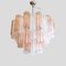 Italian Murano Pink and Clear Tubi Chandelier 7