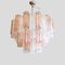 Italian Murano Pink and Clear Tubi Chandelier, Image 7