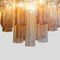 Italian Murano Pink and Clear Tubi Chandelier 3