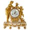 Gilded Bronze and White Marble Clock 1