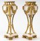 Gilded Bronze and White Marble Trim Mantle Set, 19th Century, Set of 5, Image 5