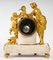Gilded Bronze and White Marble Trim Mantle Set, 19th Century, Set of 5 4