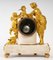 Gilded Bronze and White Marble Trim Mantle Set, 19th Century, Set of 5, Image 4