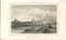 Vue du Pont de Pierre, Moscou, Lithographie Originale, 1850s 1