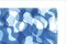 Kurvige Wasserströmung mit abstrakten Formen in Blautönen, Pool Style Cyanotype Print, 2021 5