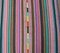 Colorful Striped Vintage Turkish Handmade Wool Rug 3