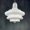 Large Mid-Century White Opaline Glass Pendant Lamp, Italy, 1960s 1