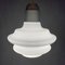 Large Mid-Century White Opaline Glass Pendant Lamp, Italy, 1960s 3