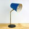 Mid-Century Blue Metal Desk Lamp, Italy, 1960s 10