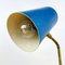 Lampada da scrivania Mid-Century in metallo blu, Italia, anni '60, Immagine 6