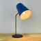 Mid-Century Blue Metal Desk Lamp, Italy, 1960s 2