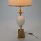 Brass and Opaline Glass Ostrich Egg Table Lamp, 1970s 2