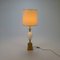 Brass and Opaline Glass Ostrich Egg Table Lamp, 1970s 5