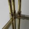 Brass Etagere with Four Smoked Glass Shelves and Castors 13
