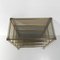 Brass Etagere with Four Smoked Glass Shelves and Castors 12