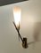 Mid-Century Brass and Etched Glass Sconce in the Style of Stilnovo, Italy 5