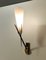 Mid-Century Brass and Etched Glass Sconce in the Style of Stilnovo, Italy, Image 5