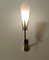 Mid-Century Brass and Etched Glass Sconce in the Style of Stilnovo, Italy, Image 6